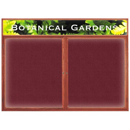 United Visual Products Open Faced Traditional Rounded Corkboard UV641ARC-BRONZE-DRKSPR